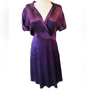 BCBG Elegant Purple silk Dress Size 8